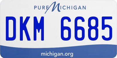 MI license plate DKM6685