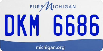 MI license plate DKM6686