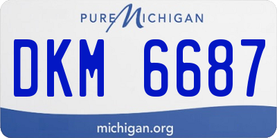 MI license plate DKM6687