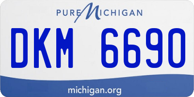 MI license plate DKM6690