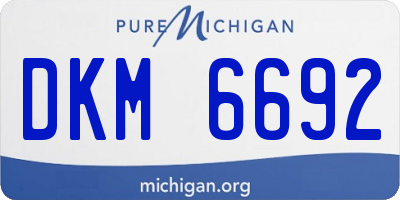 MI license plate DKM6692