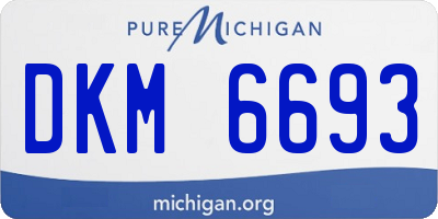 MI license plate DKM6693