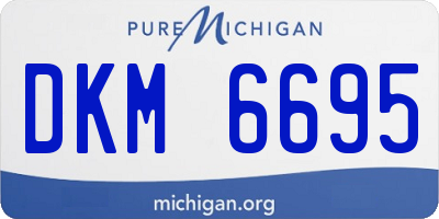 MI license plate DKM6695