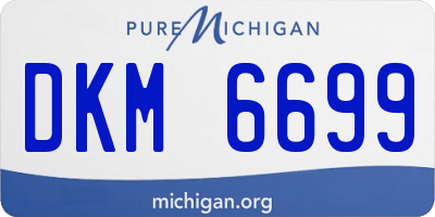 MI license plate DKM6699