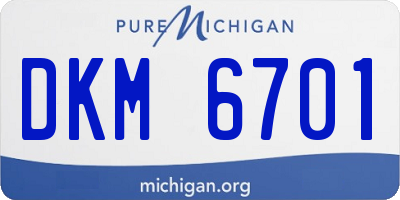 MI license plate DKM6701