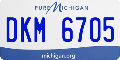 MI license plate DKM6705