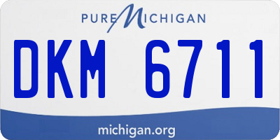 MI license plate DKM6711