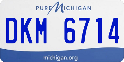 MI license plate DKM6714