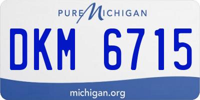 MI license plate DKM6715