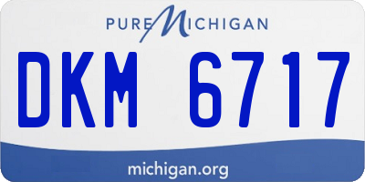 MI license plate DKM6717
