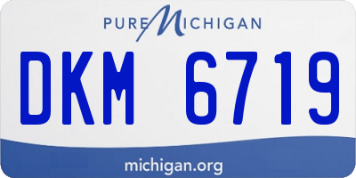 MI license plate DKM6719