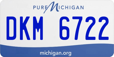 MI license plate DKM6722