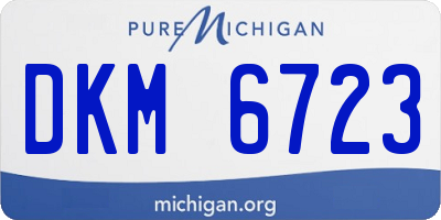MI license plate DKM6723