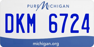 MI license plate DKM6724