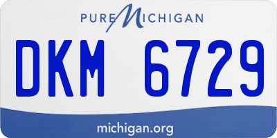 MI license plate DKM6729