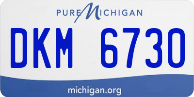 MI license plate DKM6730