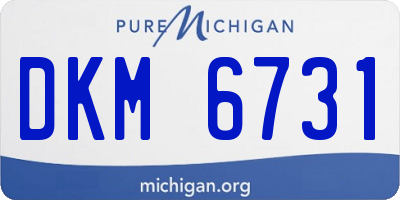 MI license plate DKM6731