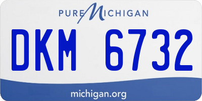 MI license plate DKM6732
