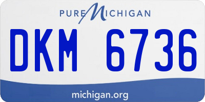 MI license plate DKM6736