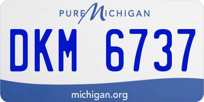 MI license plate DKM6737