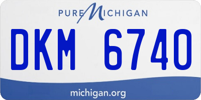 MI license plate DKM6740