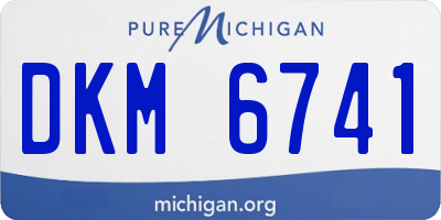 MI license plate DKM6741