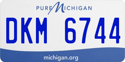 MI license plate DKM6744