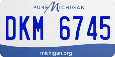 MI license plate DKM6745