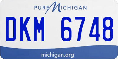 MI license plate DKM6748