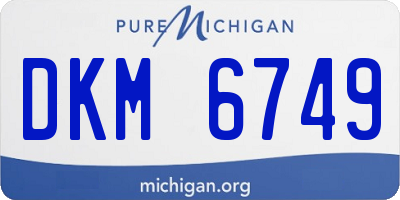 MI license plate DKM6749