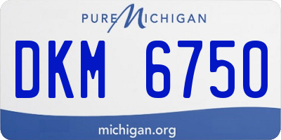 MI license plate DKM6750