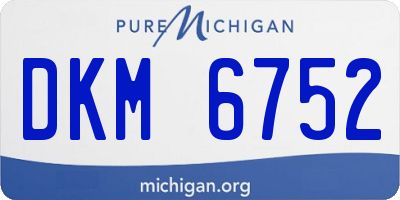 MI license plate DKM6752