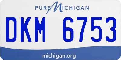 MI license plate DKM6753