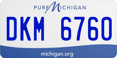 MI license plate DKM6760
