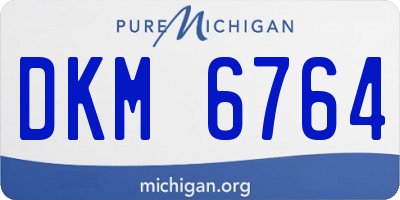 MI license plate DKM6764