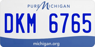 MI license plate DKM6765