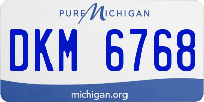 MI license plate DKM6768