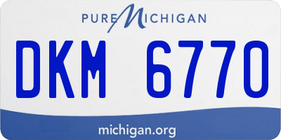 MI license plate DKM6770