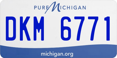 MI license plate DKM6771
