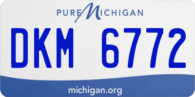 MI license plate DKM6772