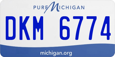MI license plate DKM6774
