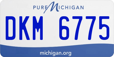 MI license plate DKM6775