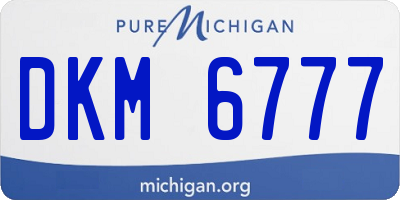 MI license plate DKM6777