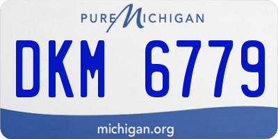 MI license plate DKM6779