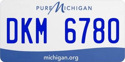 MI license plate DKM6780