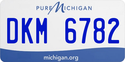 MI license plate DKM6782