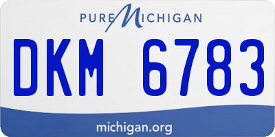 MI license plate DKM6783