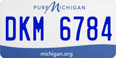 MI license plate DKM6784
