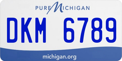 MI license plate DKM6789