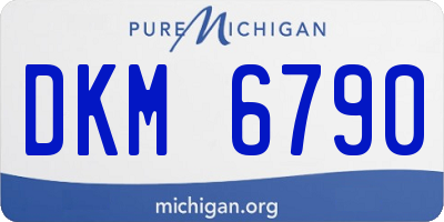 MI license plate DKM6790